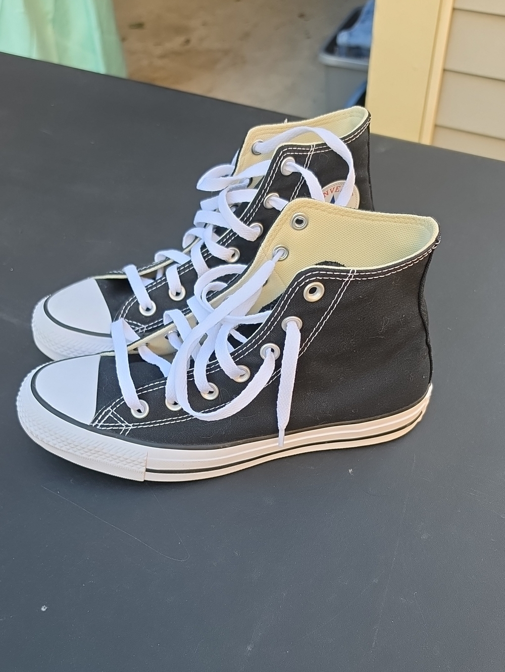 Converse Kids High-Top Sneakers - Black with Cream Lining
